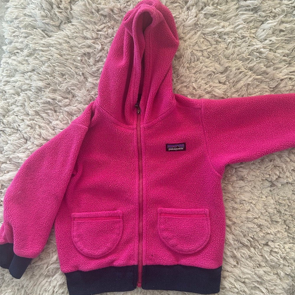Patagonia Baby Synchilla Fleece Cardigan Pink Size 2T